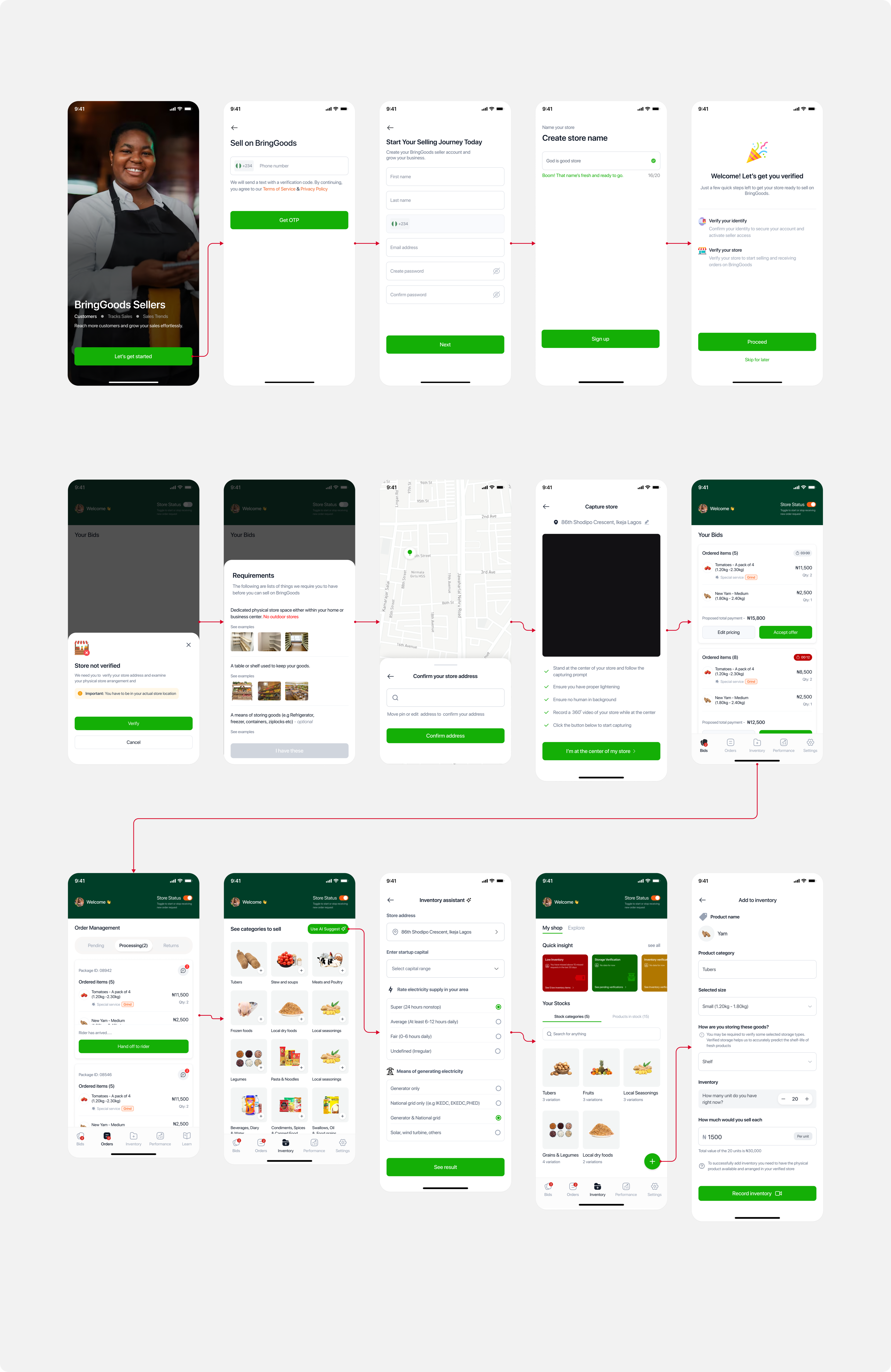 Seller App - Onboarding and Store Management